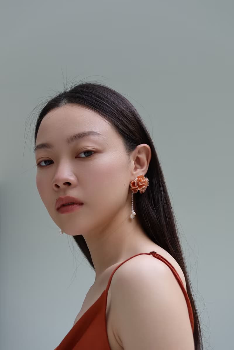 Vingtsix 維羅納粉耳環/耳夾可 樹脂 婚禮耳環 愛心飾品