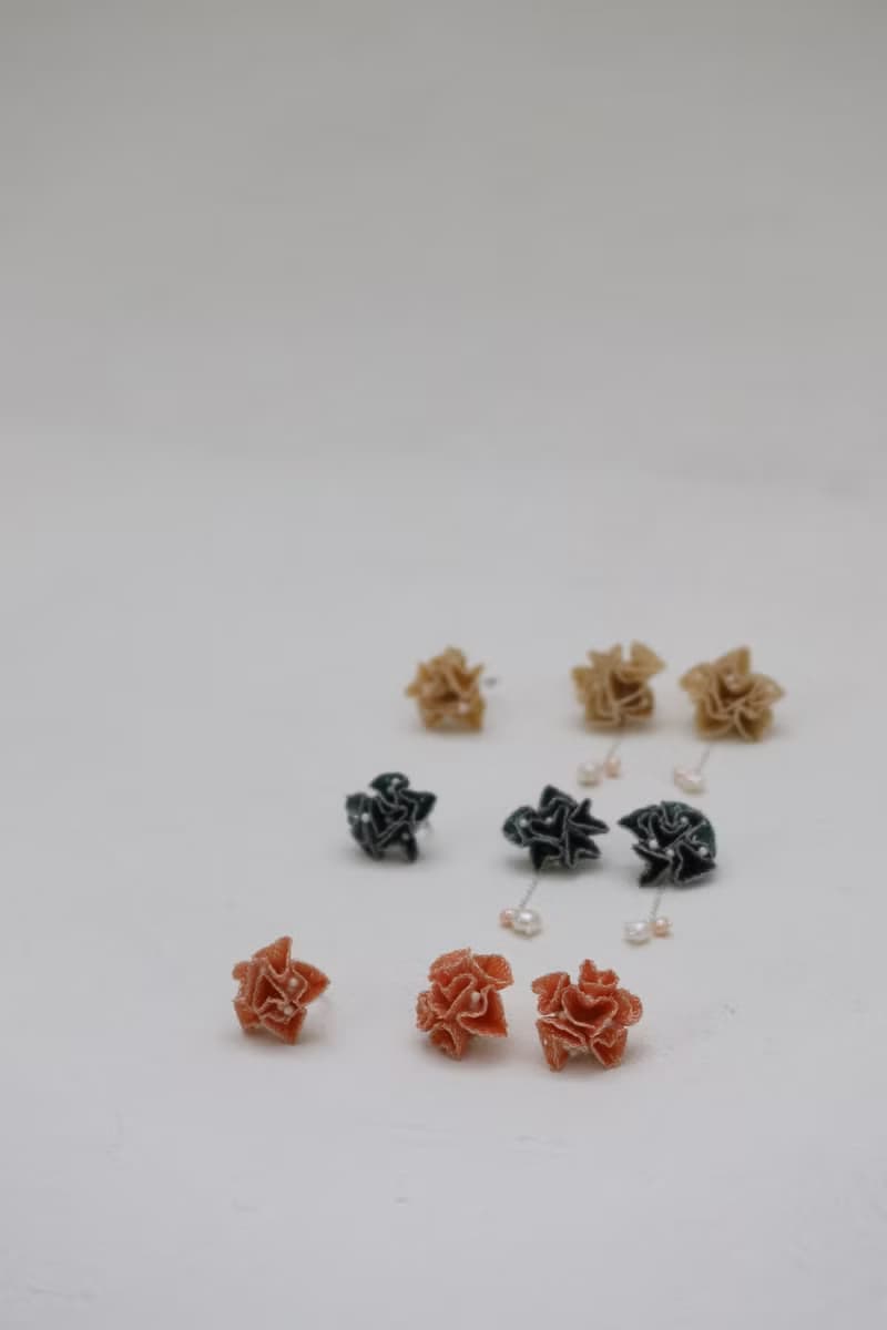 Vingtsix 維羅納粉耳環/耳夾可 樹脂 婚禮耳環 愛心飾品