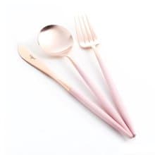 葡萄牙Cutipol GOA系列粉玫瑰金主餐三件組(刀叉匙)
