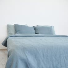 Dusty blue linen duvet cover / Softened linen / Comforter cover / Quilt cover