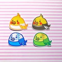 防水貼紙-可愛鳥啾啾們