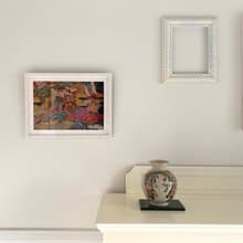 色打掛からつくるきものアート　vintage fabric 御所車 和モダン アートパネル 和風インテリア プレゼント お祝い 縁起物 額装インテリア　43