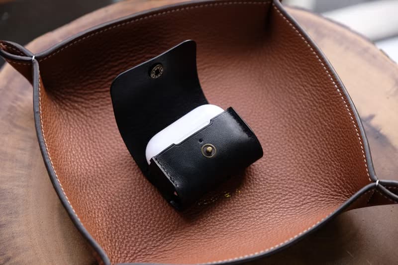 Airpods Pro / Airpods Pro 2 真皮保護套 - 黑色