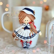 Doll Mug Handmade