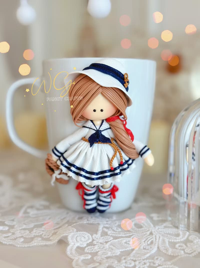 Doll Mug Handmade