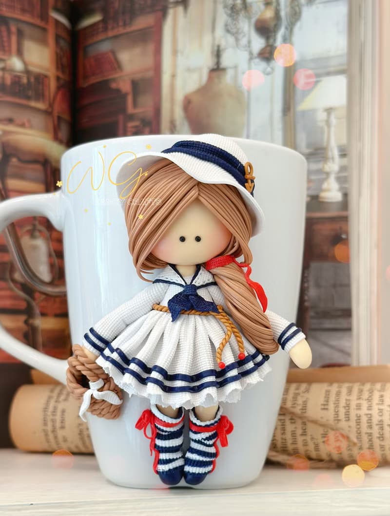 Doll Mug Handmade