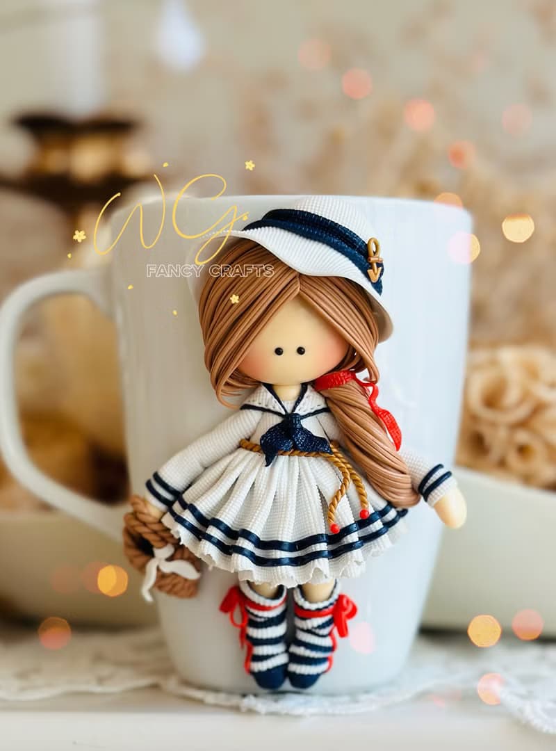 Doll Mug Handmade