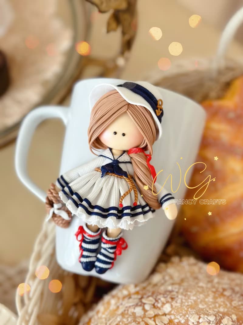 Doll Mug Handmade
