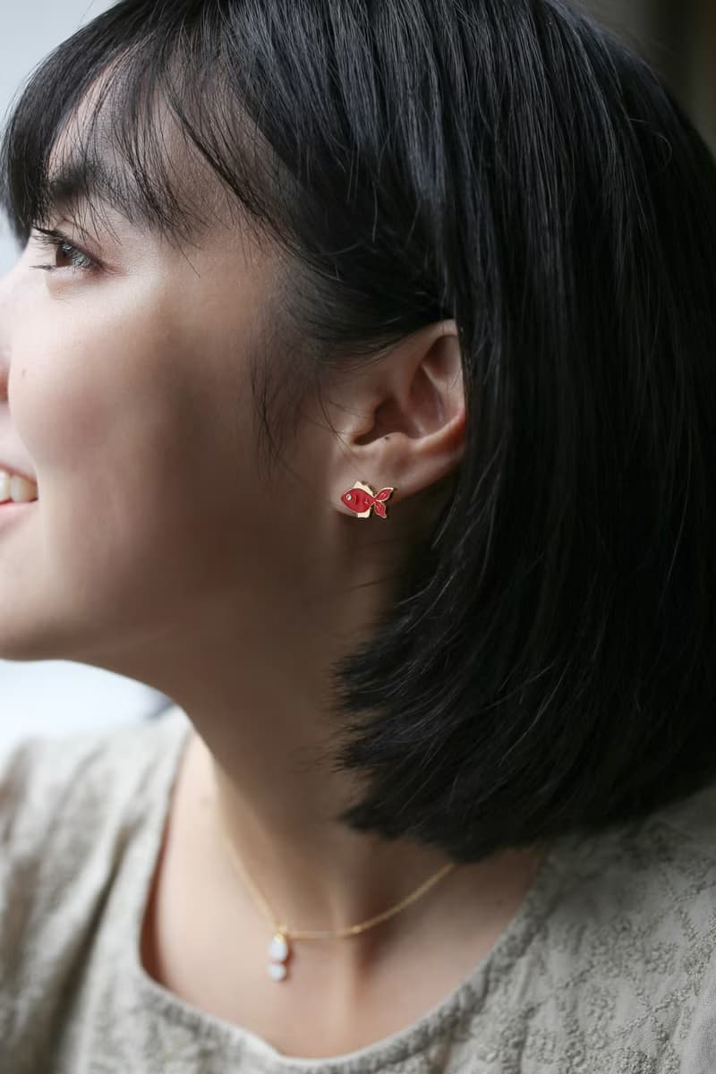 金魚 達摩 招財貓 金魚 夾式耳環 新年禮物 招財耳環