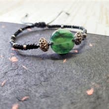 【親翠】天然翡翠 雲意境老藍水無事牌手繩 畢業禮物 個性風