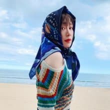 chuchulove 90 X 90 絲巾方巾  印花 / 突然去冒險