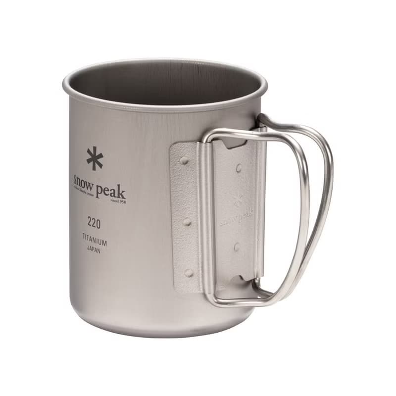 鈦金屬單層杯-220 鈦金屬馬克杯/220ml/折疊式握柄
