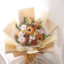 青春陽光(大) .黃色系.乾燥花.索拉花.永生花.情人節.畢業花束