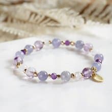 紫羅蘭花園　坦桑石紫水晶月光石手鍊-鎮定撫慰