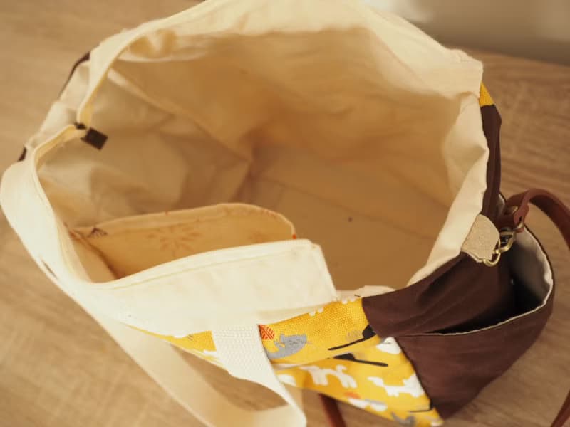 原創手工縫製托特側肩包帆布包 可愛鬥牛梗犬圖案