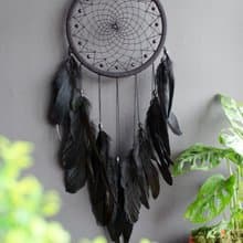 Elegant Bohemian Chic Black Dreamcatcher พระเครื่อง