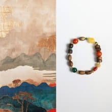 原創手工福滿多寶沉香南紅蜜蠟孔雀石開運手串生日禮物好運祝福