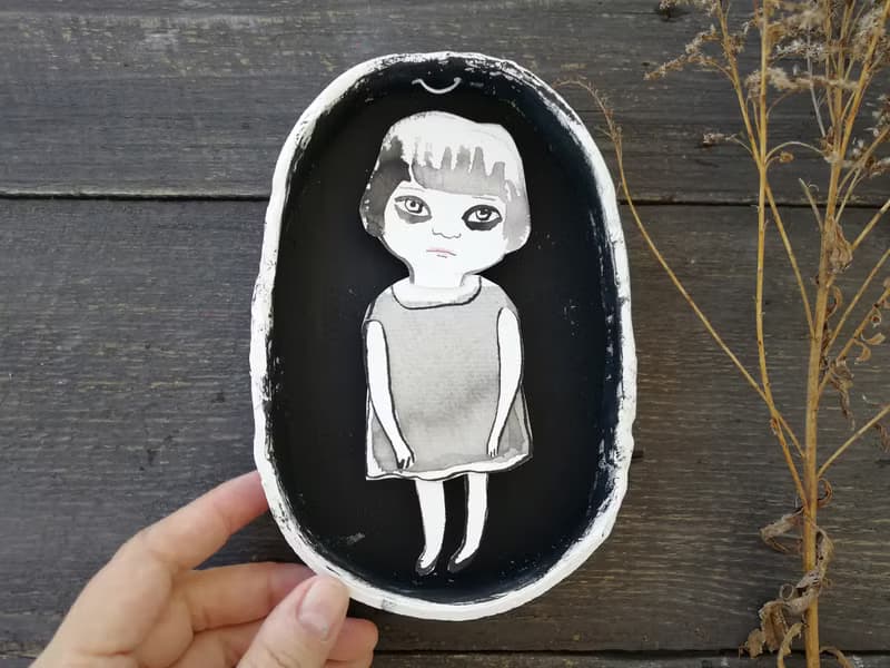 Illustration in a frame for home decoration