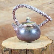 【母親節禮物】天然落灰 柴燒木紋提樑茶壺 名家葉敏祥手作精品