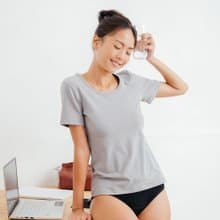 大地純淨抗敏天絲短袖-灰-敏感肌服飾