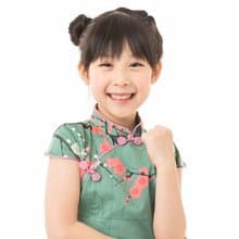 兒童旗袍 古風 四季款 湖水綠梅