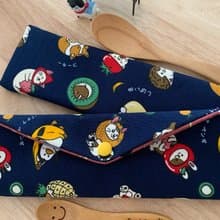 文青風環保純棉筷袋 想要的幸福 深情藍 完美生活 可愛動物 日本