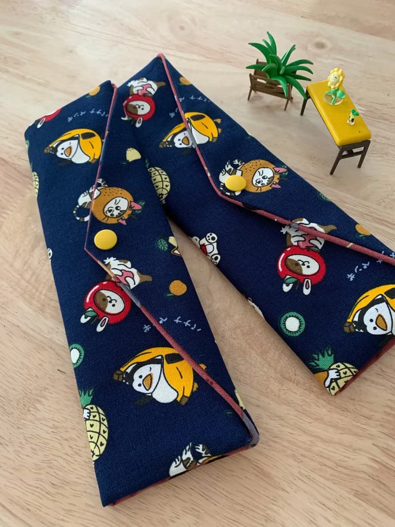 文青風環保純棉筷袋 想要的幸福 深情藍 完美生活 可愛動物 日本