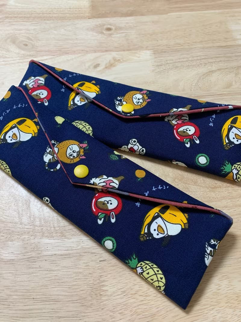 文青風環保純棉筷袋 想要的幸福 深情藍 完美生活 可愛動物 日本