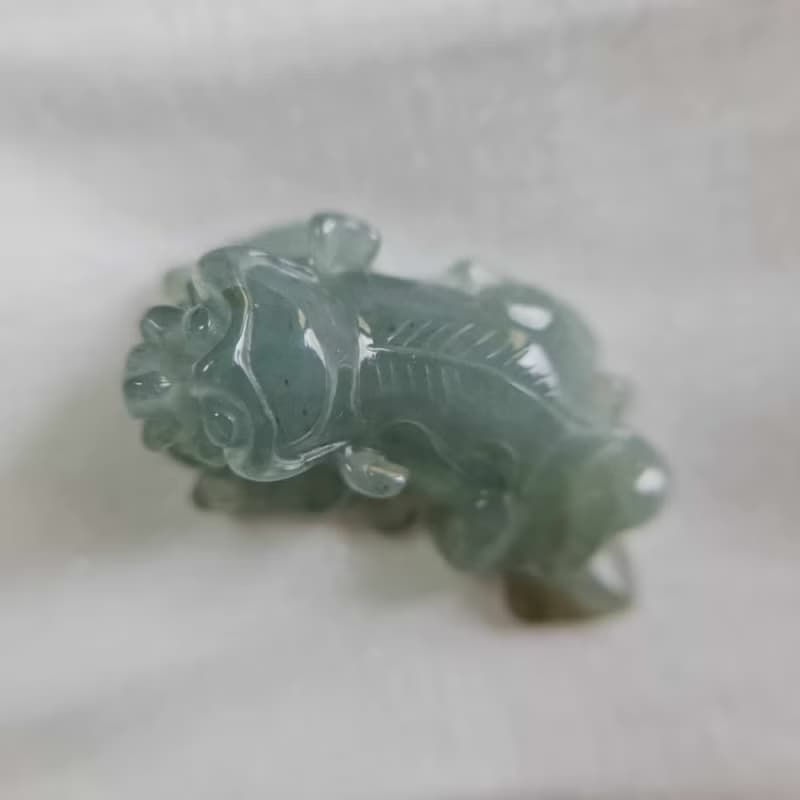 招財藍底貔貅 | 天然緬甸玉A貨翡翠