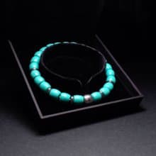 S925銀錠搭配磷鎂礦 男手鍊 男手環 手鏈 手鍊男 QBR-00061