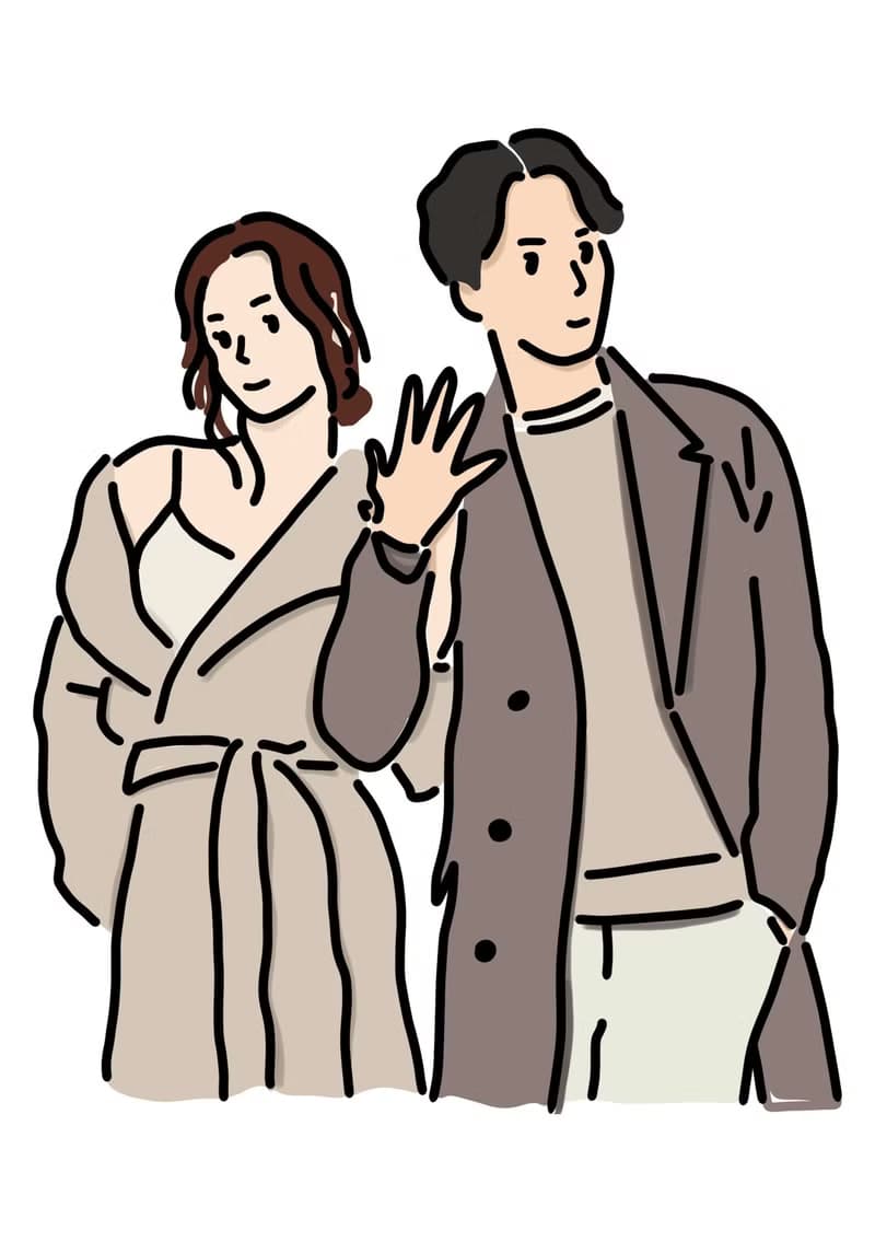 【數位】似顏繪 にがおえ 極簡人像畫 情侶篇