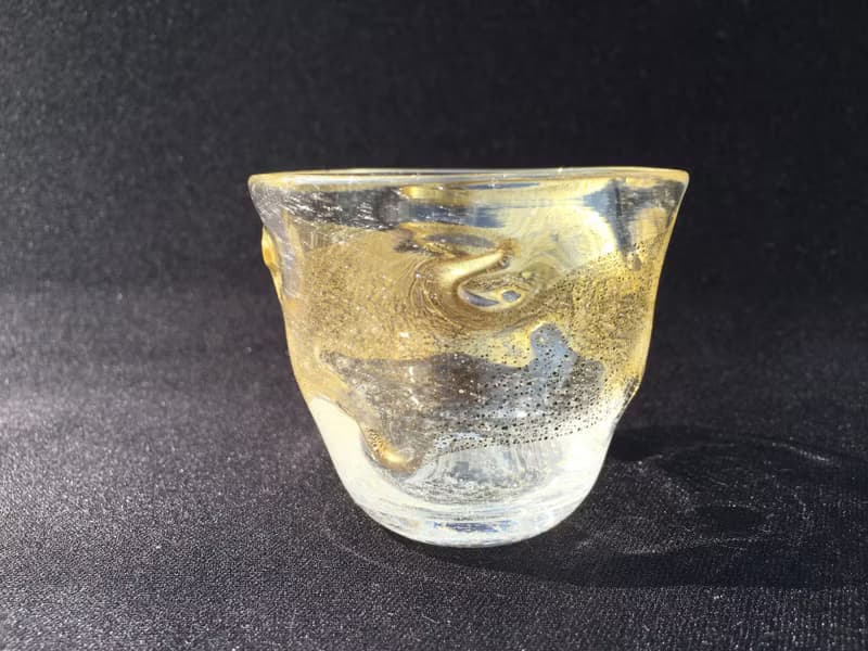 GoldenWave 酒盃 日本酒用 酒器 麻炭ガラス