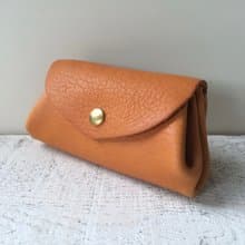 コロコロ財布　日本レザー　fave　キャメル　Mサイズ