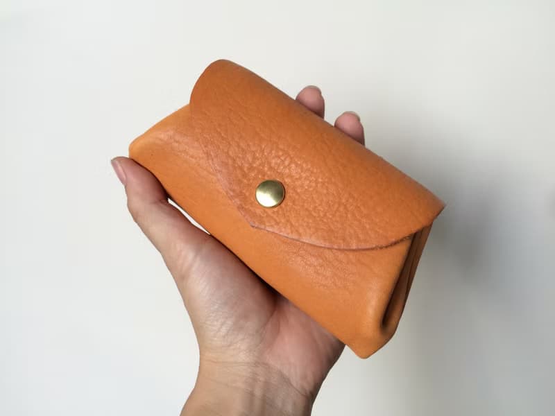 コロコロ財布　日本レザー　fave　キャメル　Mサイズ