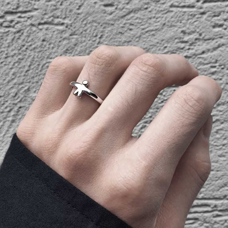 (925 Sterling Silver) Hug Ring
