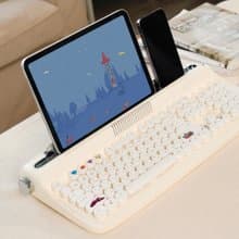 actto 復古打字機鍵盤滑鼠組 - Moomin 聯名款 花開的季節