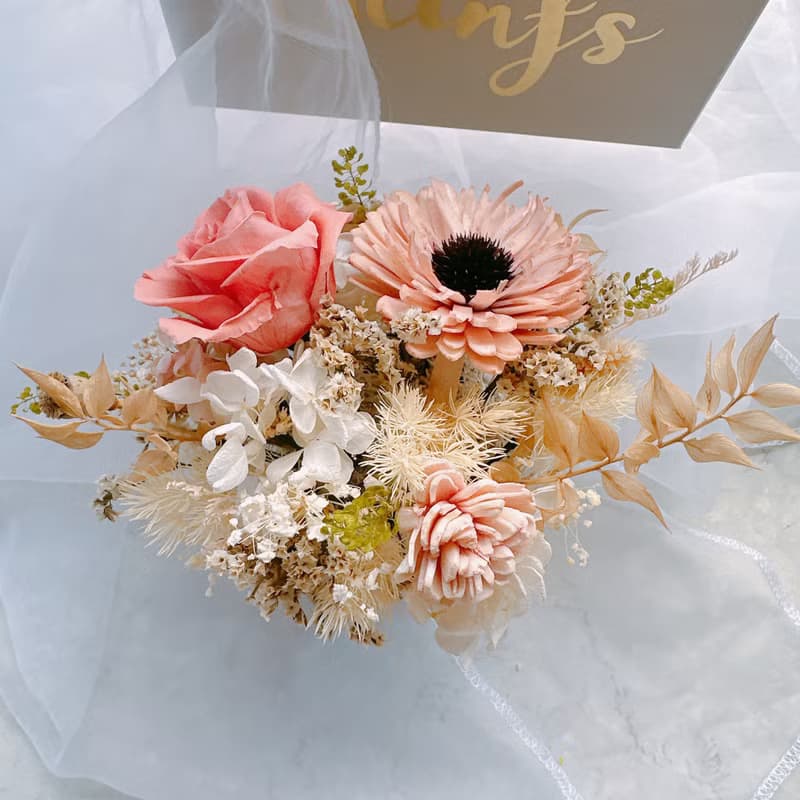 芙洛拉圓舞曲 乾燥花 乾燥花盆 永生盆花 畢業禮物 花禮 永生花