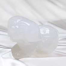 【旺財】冰種白翡翡翠狗狗 | 天然緬甸A貨翡翠 |  送禮