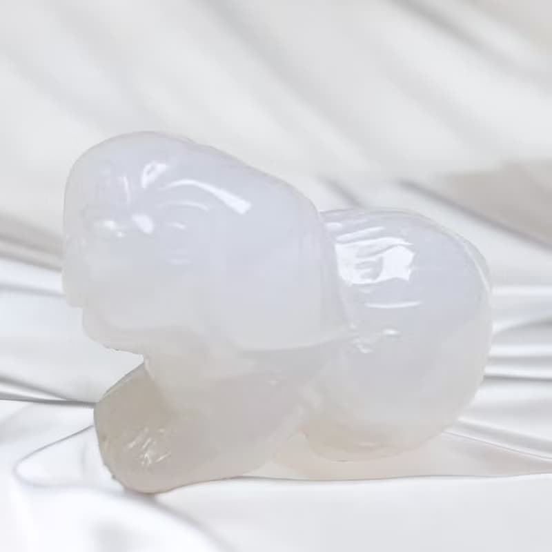 【旺財】冰種白翡翡翠狗狗 | 天然緬甸A貨翡翠 |  送禮