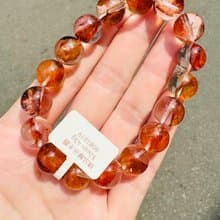 畢業級高冰體膠花水晶12mm43g開運招財辟邪擋煞淨化趨吉開運人緣