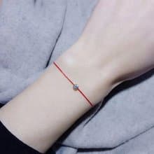 閨蜜鍊 純銀鋯石紅線手鍊 白k/黃k/玫瑰金 15+3cm-全紅線