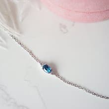 Natural Topaz Bracelet Sterling Silver 925