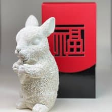 24h出貨 香氛兔與美食-小盤套組 擴香石 公仔 交換禮物 珪藻 居家