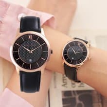 RELAX TIME 石英款 立體格紋時尚女錶 -黑 (RT-118-5L) 36mm