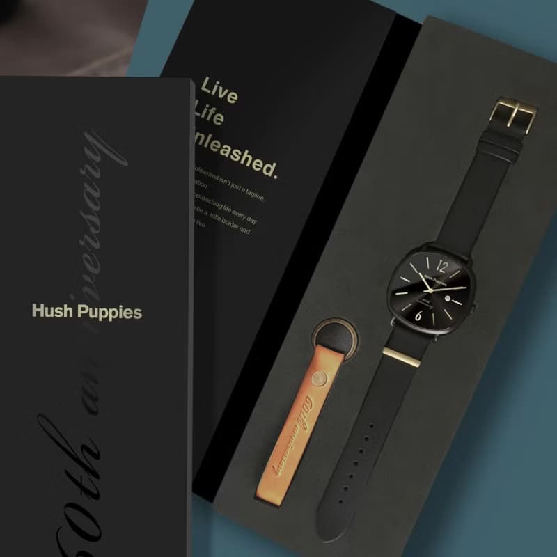 Hush Puppies 六十週年紀念錶(HP3875)-灰藍
