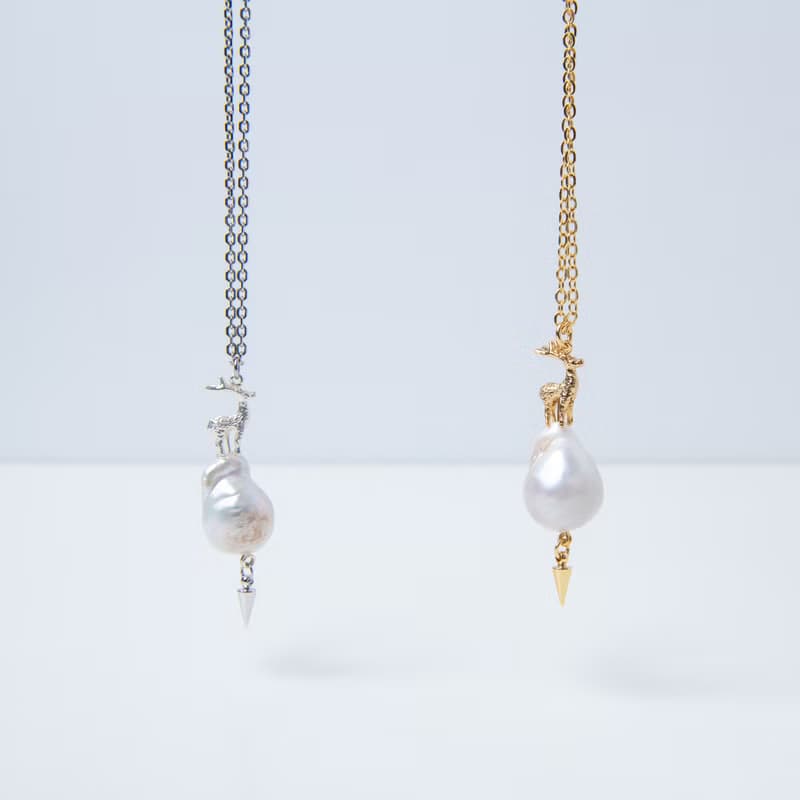 神秘公鹿巴洛克珍珠項鍊 Stag baroque pearl necklace