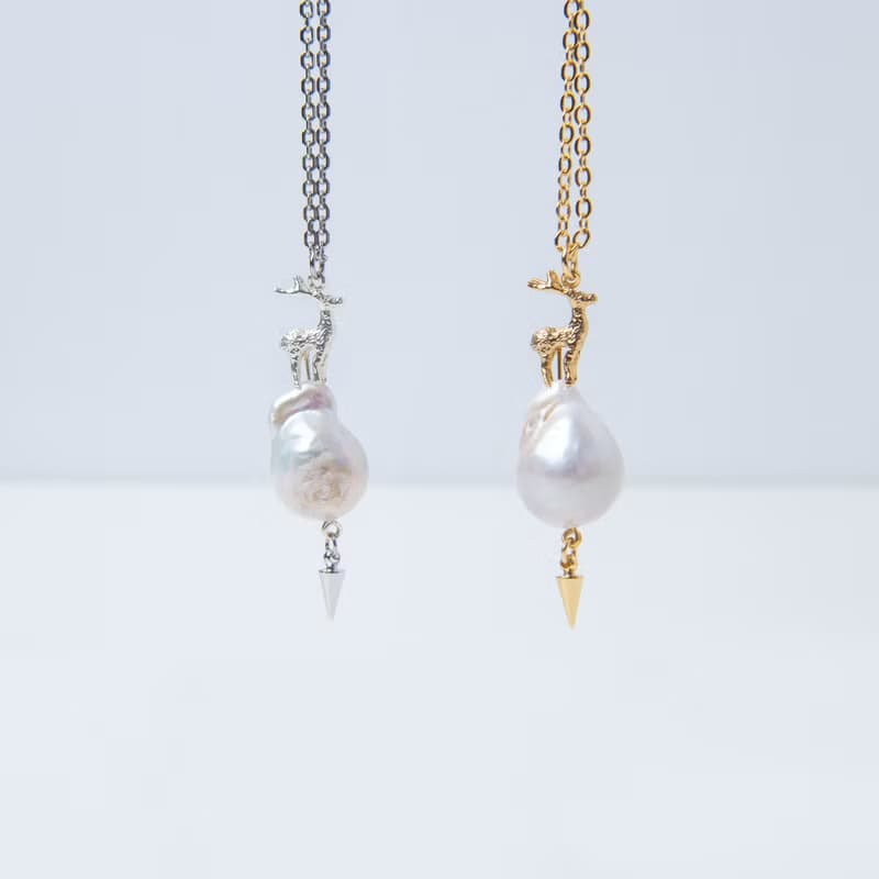 神秘公鹿巴洛克珍珠項鍊 Stag baroque pearl necklace