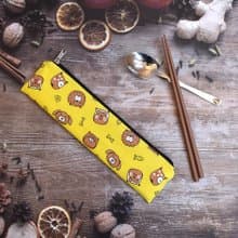 外出餐具組(筷袋+筷子+湯匙)_狗狗大頭照