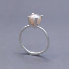 Akoya珍珠簡約純銀戒指
