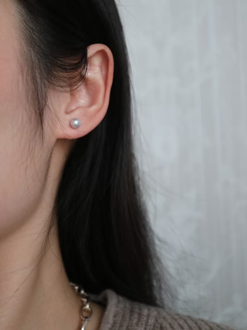 日本直送 5mm 5.5mm 無調色無染色無輻照 真多麻色 akoya珍珠耳釘